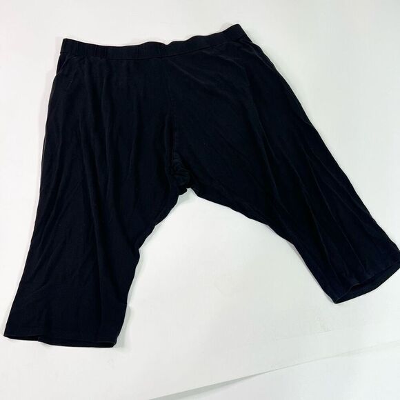 Eileen Fisher Pants Womens 2X Black Elastic Waist Stretch Cropped Pull On - Picture 1 of 9